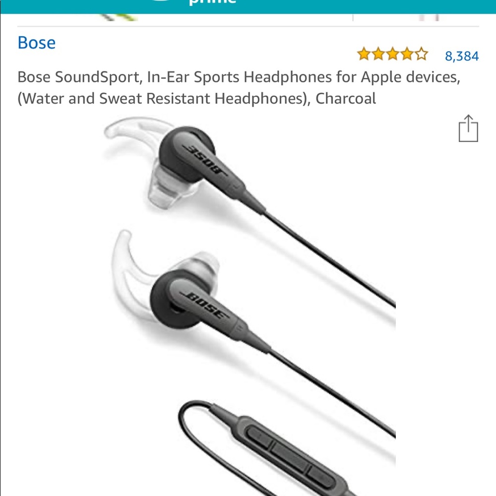 Bose sound sport in-ear earphones